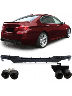 Zadní difuzor BMW 5 F10/F11 - černý lesklý (carbon koncovky)